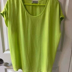 Pleione Lime Green Short Sleeve Top